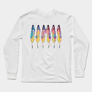 Warholish Feathers Long Sleeve T-Shirt